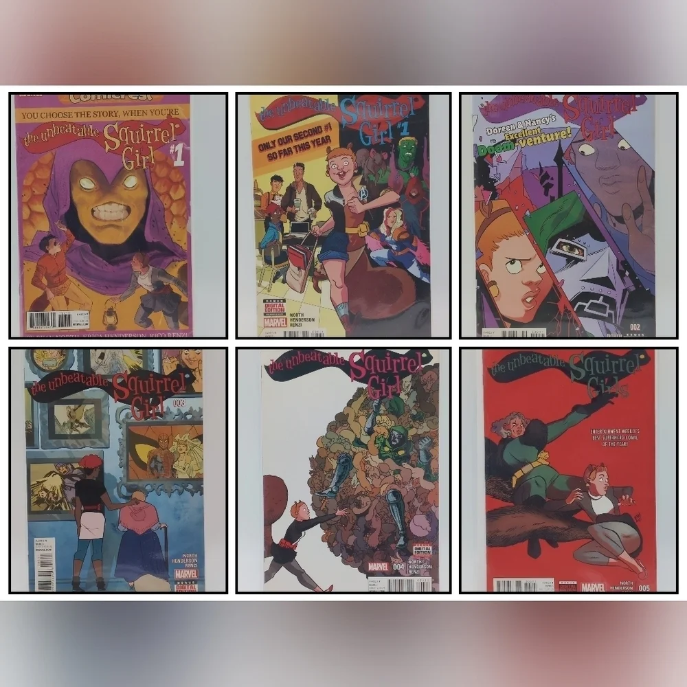 Marvel The Unbeatable Squirrel Girl Comic Set Of 6 #1,2,3,4,5 & Halloween #1